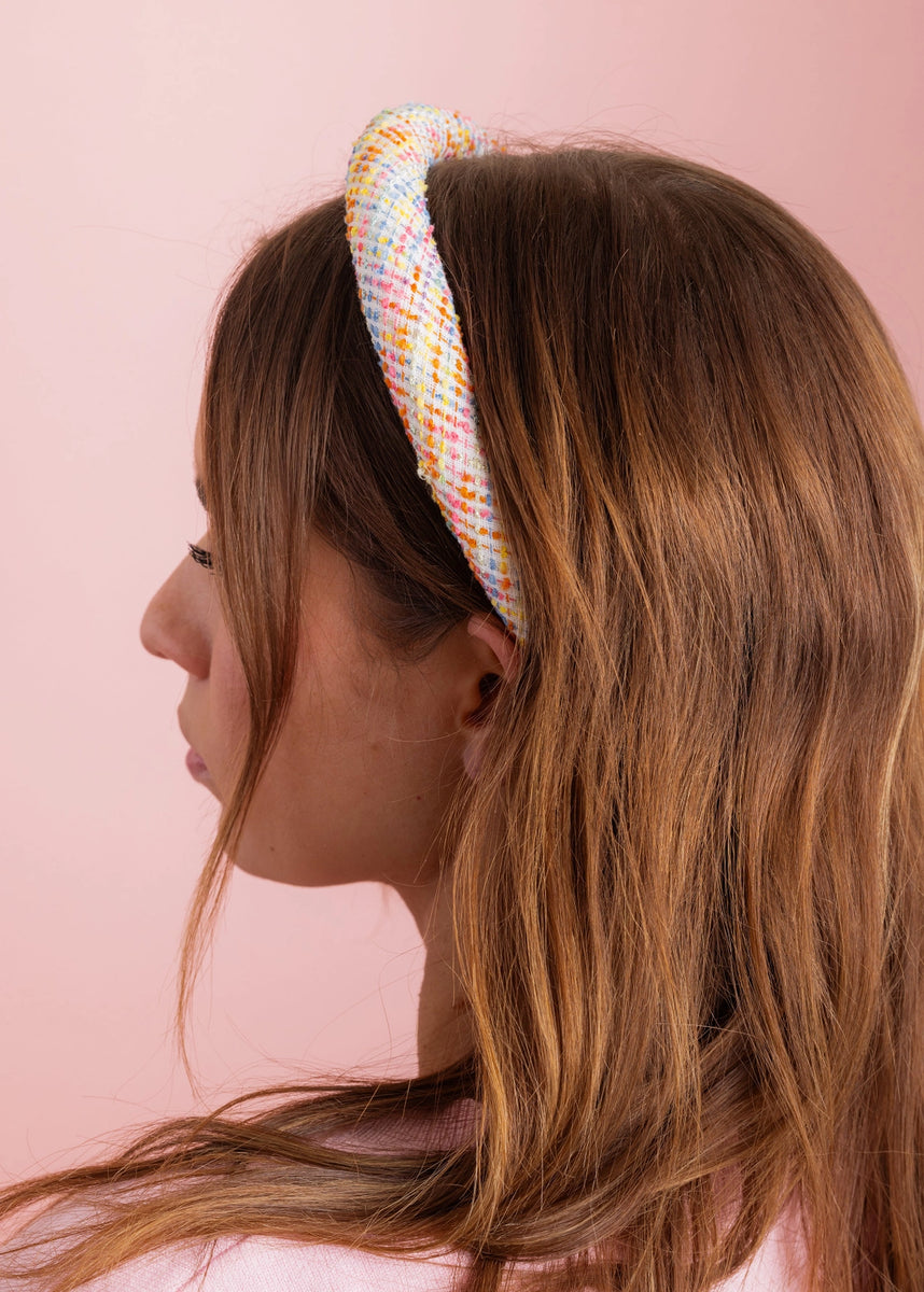 TORY BURCH Multicolor Tweed HEADBAND NWT Tai Rainbow Tweed Headband main image 2