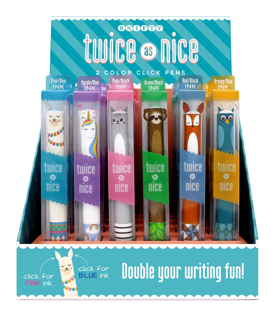 Twice as Nice Rainbow Pens - 2 Color Click – Green Hippo Gifts