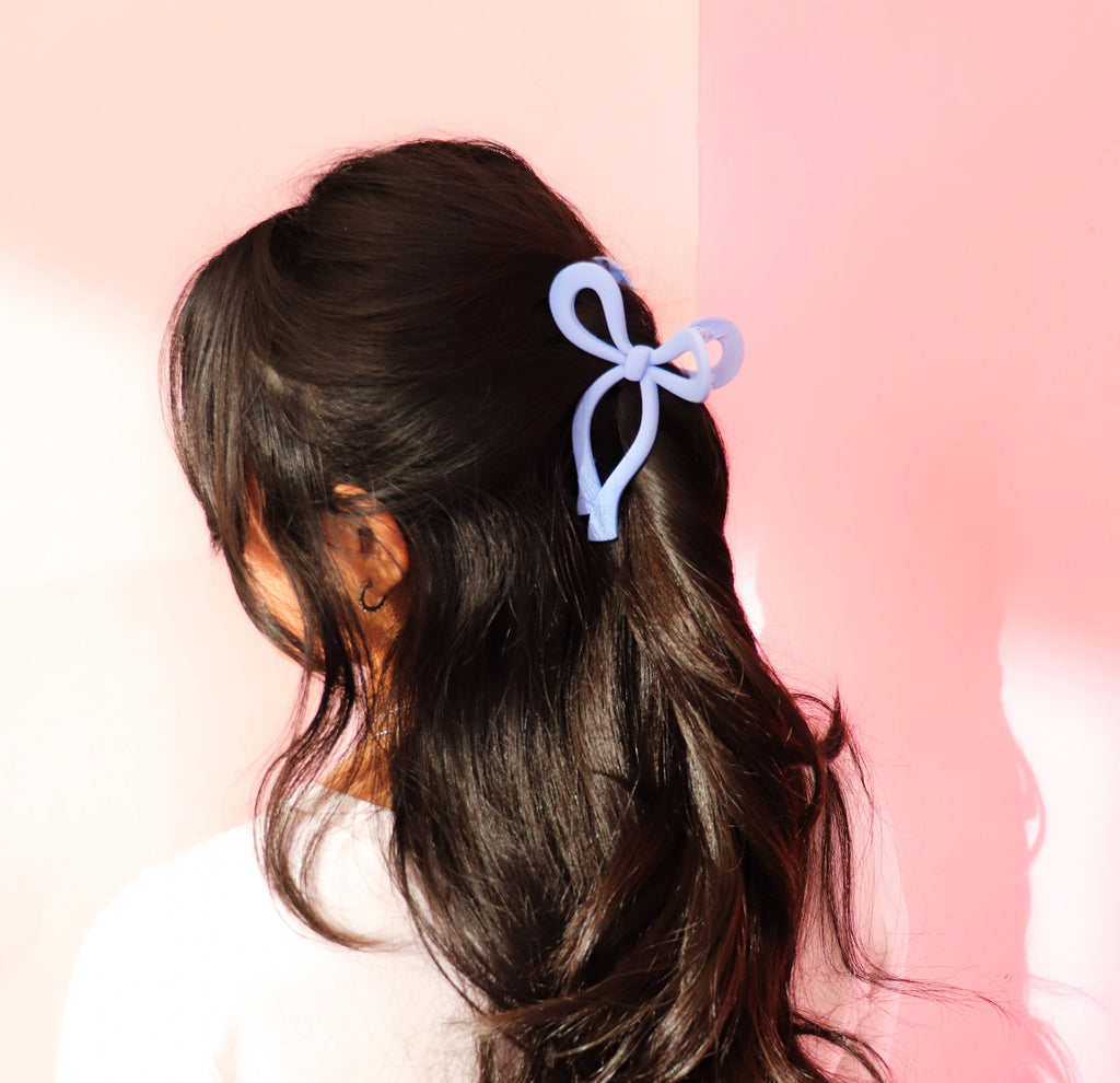 Charming Bow Hair Clip in Cute Colors: Lilac