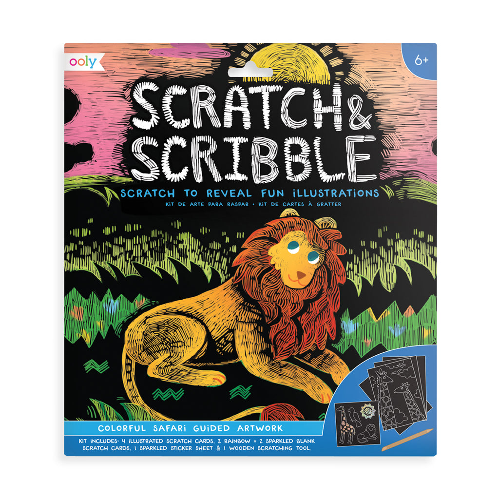 Scratch & Scribble Art Kit Colorful Safari