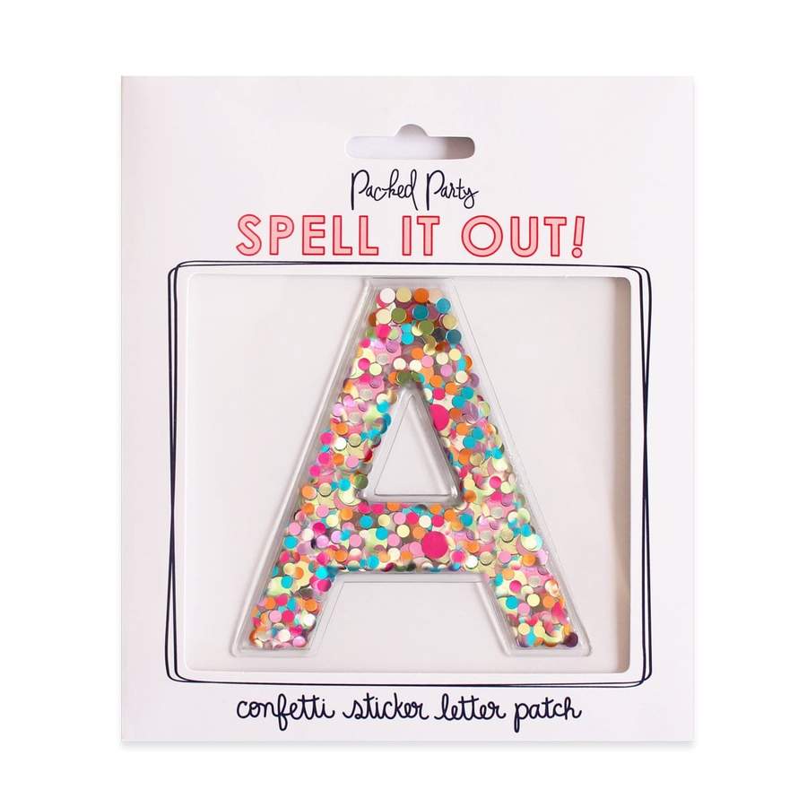 Confetti Sticker Letter A