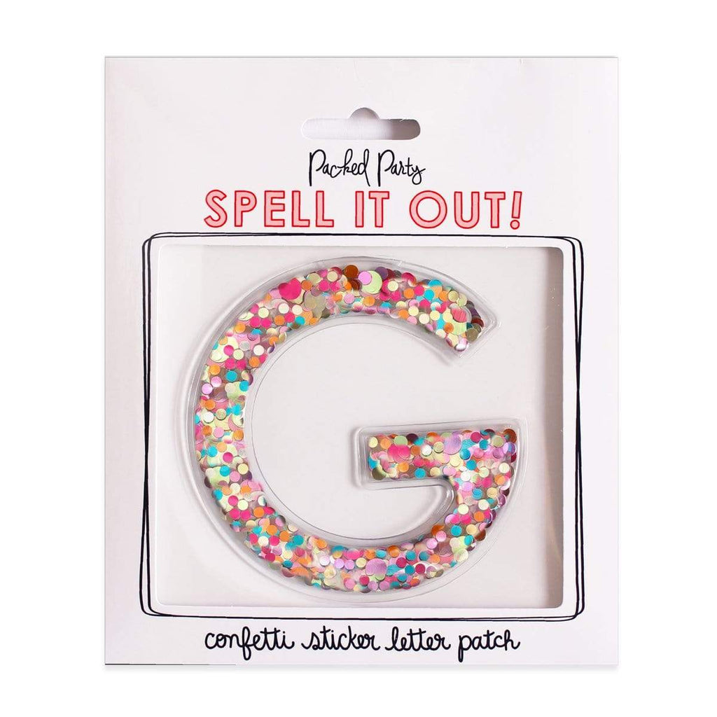 Confetti Sticker Letter G