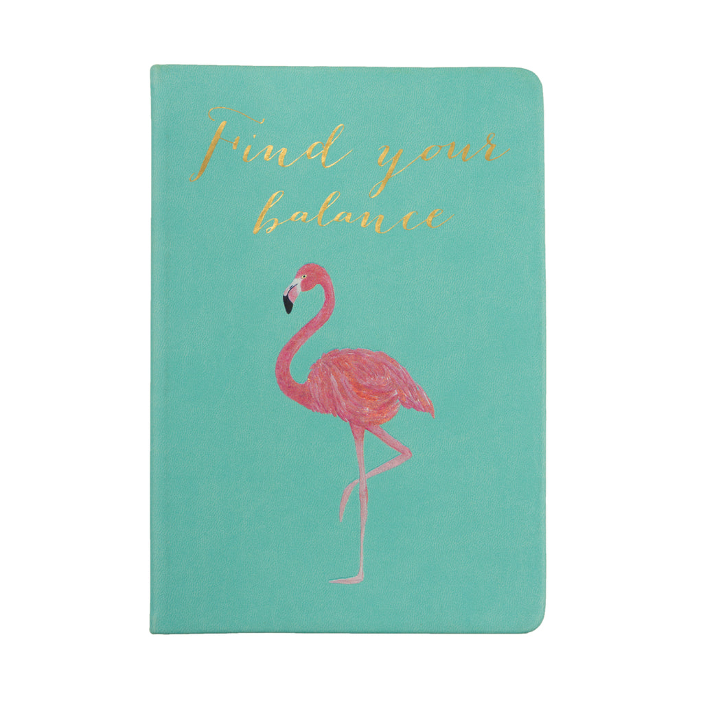 Journal Seafoam Flamingo Find Your Balance 6x8