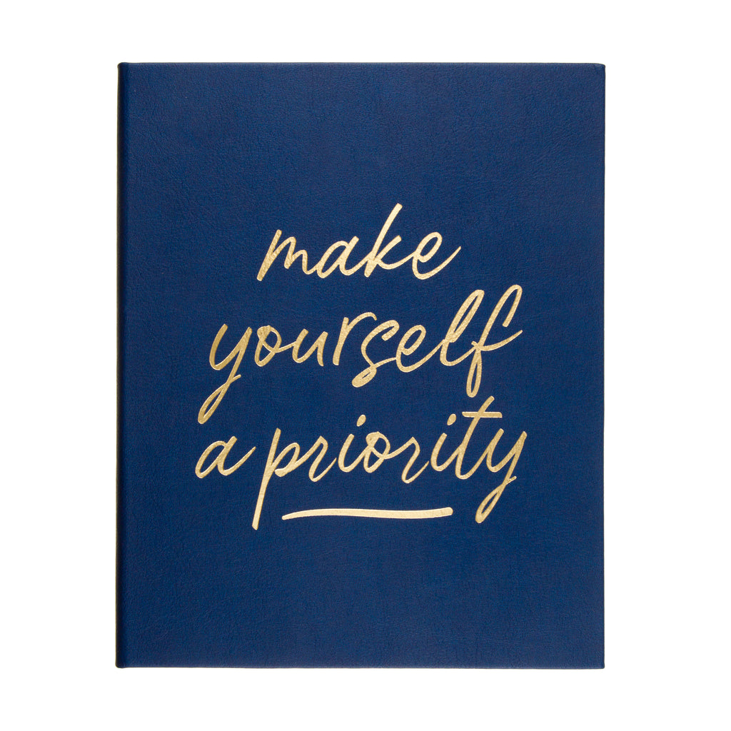 Desk Size Journal Navy Make Yourself A Priority 8x10