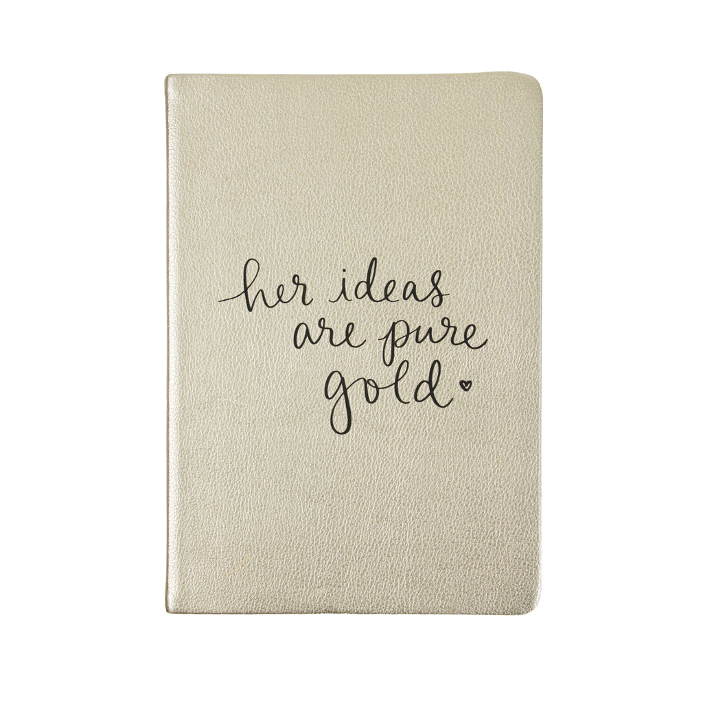 Dayna Lee Journal Gold Her Ideas Are Gold 6x8