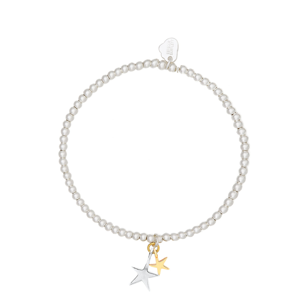 Sienna Double Star Bracelet - Silver Plated