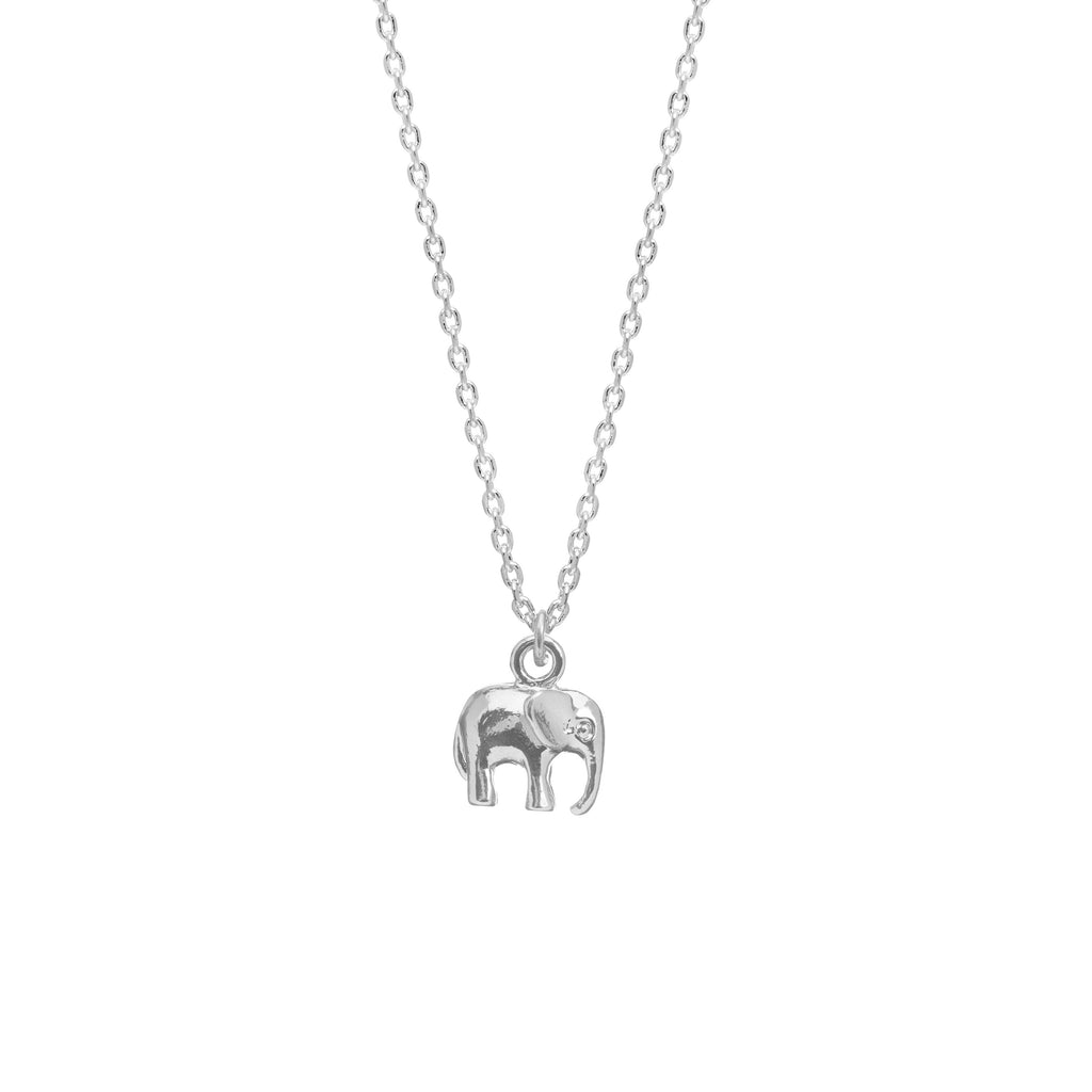 Elephant Necklace - Silver Plated