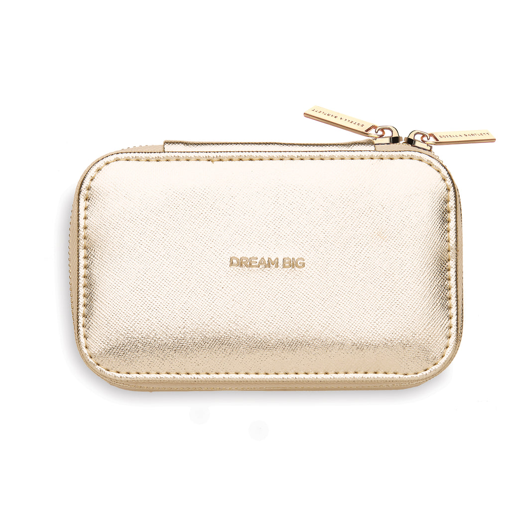 Mini Jewellery Box - Gold - Saffiano