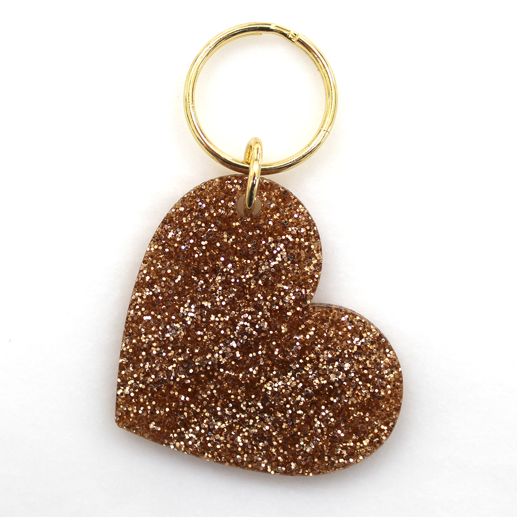 Glitter Heart Shape Keychain