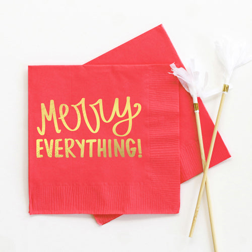 Merry Everything Napkins Red