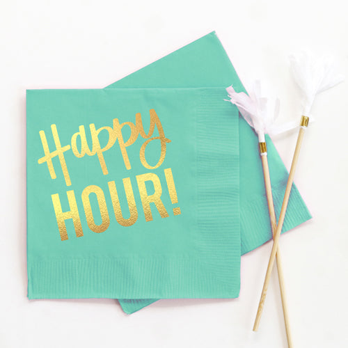 Happy Hour Napkins Robin's Egg