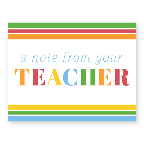 Notes from Teacher Foldover