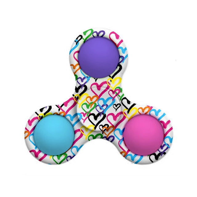 Tri Fidget Spinner - Hearts