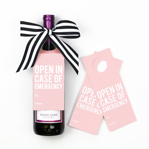 Wine Tags Open in Case of Emergency