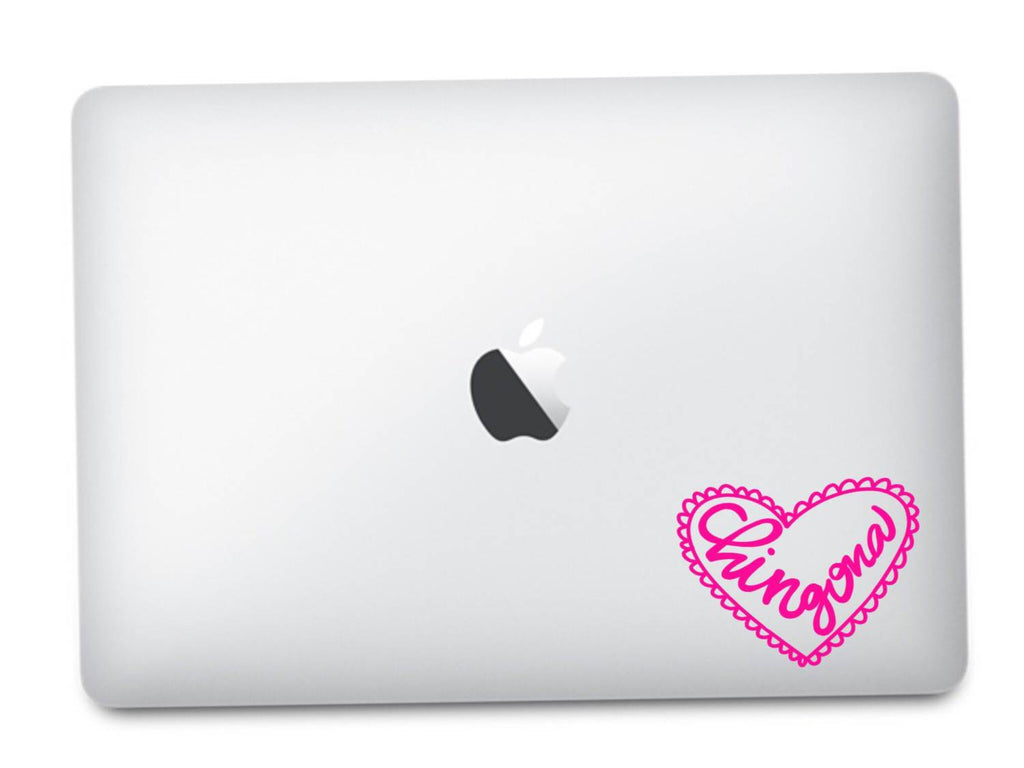 Vinyl Sticker Chingona Heart Pink