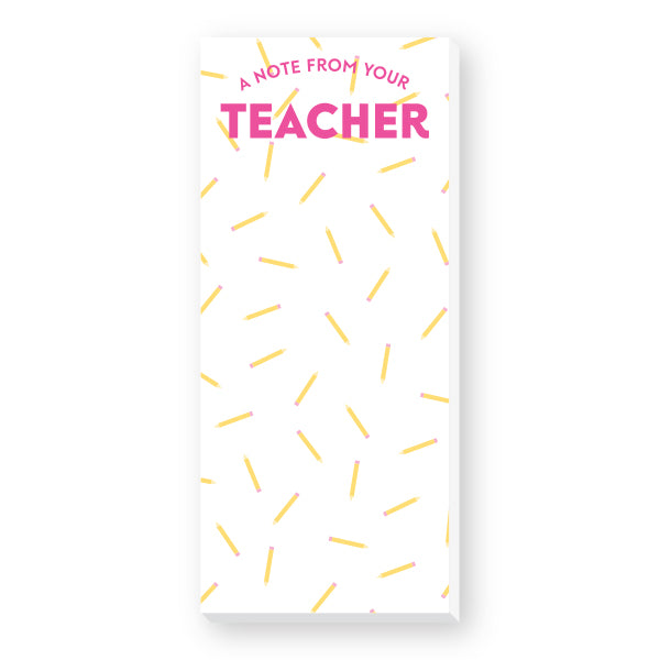 A Note From Your Teacher Skinnie Notepad